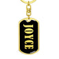 Joyce v02 - Luxury Dog Tag Keychain