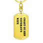 Coast Guard Veteran's Wife - Luxury Dog Tag Keychain