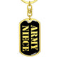 Army Niece v2 - Luxury Dog Tag Keychain