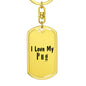 Love My Pug - Luxury Dog Tag Keychain