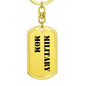 Military Mom - Luxury Dog Tag Keychain
