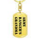 Army Ranger's Grandma - Luxury Dog Tag Keychain