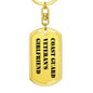 Coast Guard Veteran's Girlfriend - Luxury Dog Tag Keychain