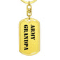 Army Grandpa - Luxury Dog Tag Keychain