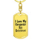 Love My Chesapeake Bay Retriever - Luxury Dog Tag Keychain