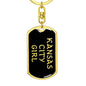 Kansas City Girl v5 - Luxury Dog Tag Keychain