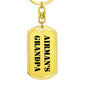Airman's Grandpa - Luxury Dog Tag Keychain
