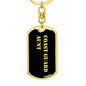 Coast Guard Aunt v2 - Luxury Dog Tag Keychain