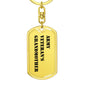 Army Veteran's Grandmother - Luxury Dog Tag Keychain