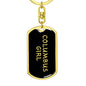 Columbus Girl v5 - Luxury Dog Tag Keychain