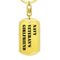 Navy Veteran's Girlfriend - Luxury Dog Tag Keychain