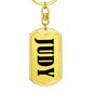 Judy v01 - Luxury Dog Tag Keychain