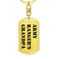 Army Ranger's Grandpa - Luxury Dog Tag Keychain