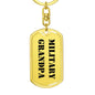 Military Grandpa - Luxury Dog Tag Keychain