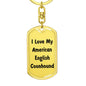 Love My American English Coonhound v4 - Luxury Dog Tag Keychain