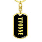 Yvonne v02 - Luxury Dog Tag Keychain