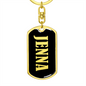 Jenna v02 - Luxury Dog Tag Keychain