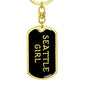 Seattle Girl v5 - Luxury Dog Tag Keychain
