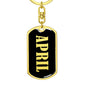 April v02 - Luxury Dog Tag Keychain
