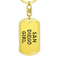 San Diego Girl v4 - Luxury Dog Tag Keychain