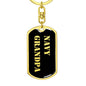Navy Grandpa v2 - Luxury Dog Tag Keychain