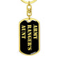 Army Ranger's Aunt v2 - Luxury Dog Tag Keychain