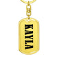 Kayla v01 - Luxury Dog Tag Keychain