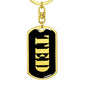 Ted v3 - Luxury Dog Tag Keychain