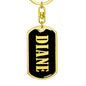 Diane v02 - Luxury Dog Tag Keychain