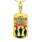 I am a Veteran - Luxury Dog Tag Keychain