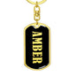 Amber v02 - Luxury Dog Tag Keychain