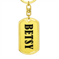 Betsy v01 - Luxury Dog Tag Keychain