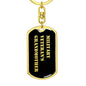 Military Veteran's Grandmother v2 - Luxury Dog Tag Keychain
