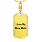 Love My Chow Chow v4 - Luxury Dog Tag Keychain