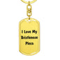 Love My Bristlenose Pleco - Luxury Dog Tag Keychain