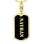 Nathan v3 - Luxury Dog Tag Keychain