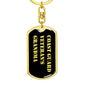 Coast Guard Veteran's Grandma v2 - Luxury Dog Tag Keychain