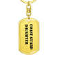 Coast Guard Daughter - Luxury Dog Tag Keychain