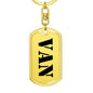 Van - Luxury Dog Tag Keychain