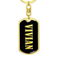 Vivian v02 - Luxury Dog Tag Keychain
