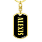 Alexis v02 - Luxury Dog Tag Keychain