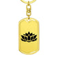 Lotus Flower - Luxury Dog Tag Keychain