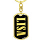Lisa v02 - Luxury Dog Tag Keychain