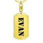 Evan - Luxury Dog Tag Keychain