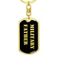 Military Father v2 - Luxury Dog Tag Keychain