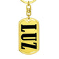 Luz v01 - Luxury Dog Tag Keychain