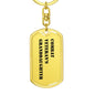 Combat Veteran's Granddaughter - Luxury Dog Tag Keychain