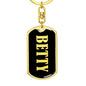 Betty v02 - Luxury Dog Tag Keychain