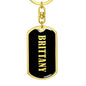 Brittany v02 - Luxury Dog Tag Keychain