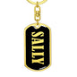 Sally v02 - Luxury Dog Tag Keychain